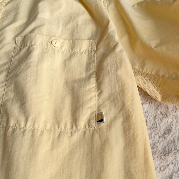 Solumbra big shirt dress cover-up top long sleeve by sun precautions yellow S - Picture 6 of 12